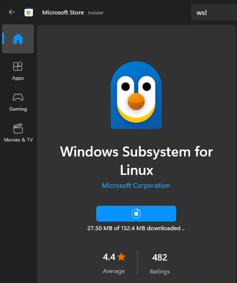 MsStore Installation